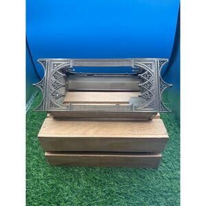 Vintage Gothic Style Cast Metal Planter Holder - Ornate Window Box Caddy